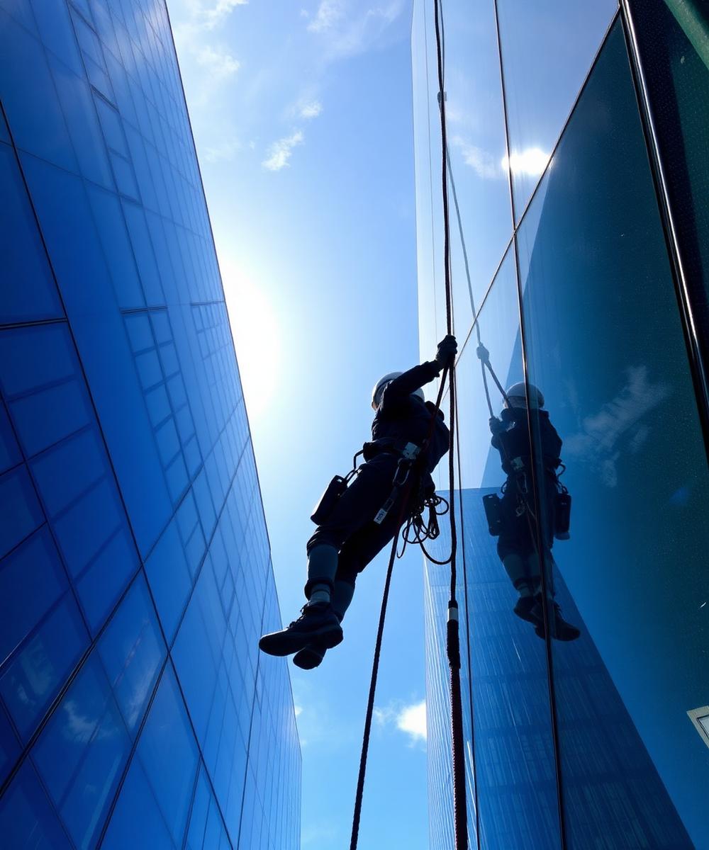 High-rise window cleaning